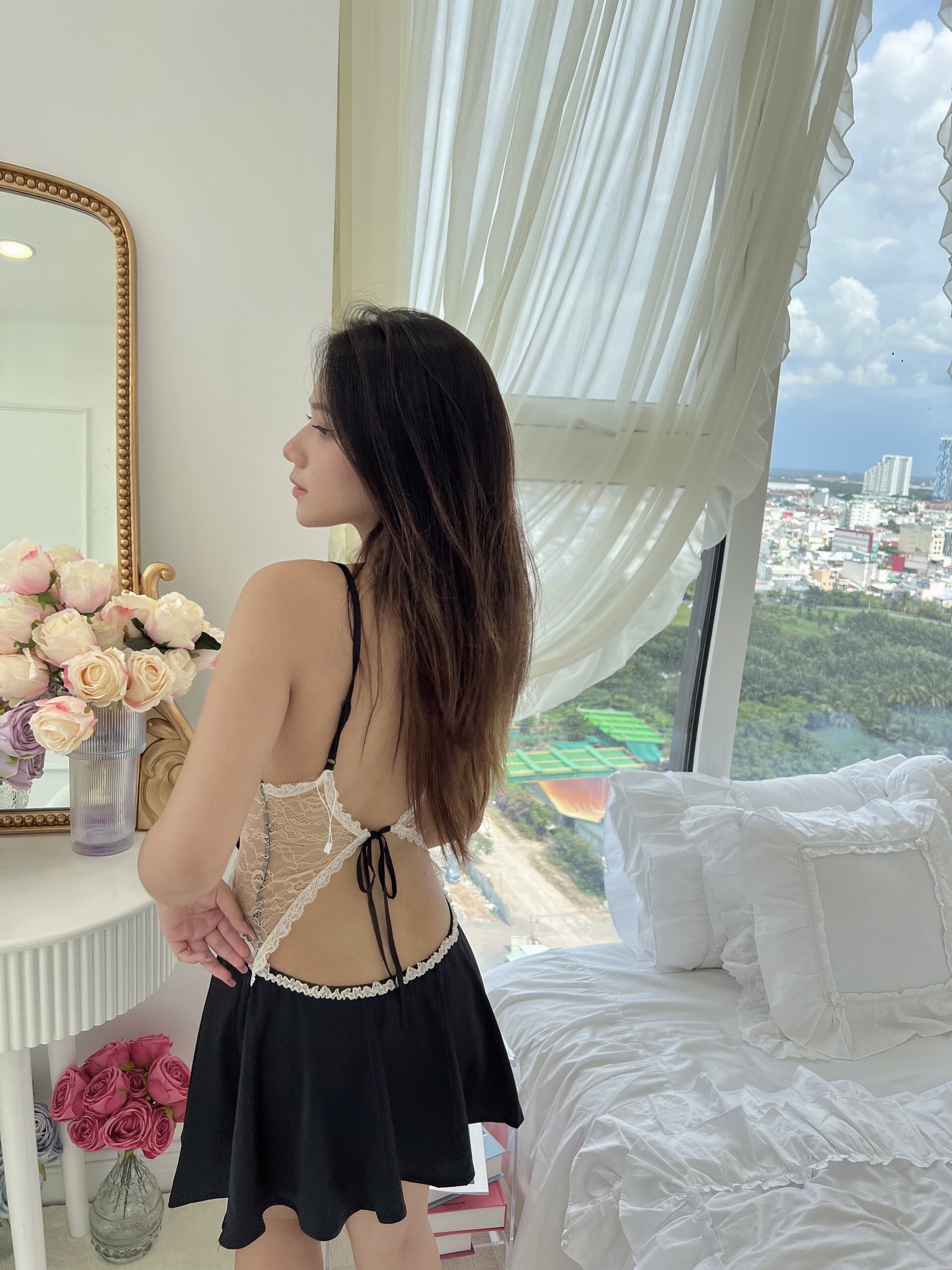 P3 Váy Ngủ Lụa Hai Dây Hở Lưng Sexy Freesize Dưới 58kg Sang Trọng Quyến Rũ Chất Liệu Lụa Cao Cấp Mềm Mại Thoải Mái Thiết Kế Tinh Tế Tôn Vẻ Quý Phái