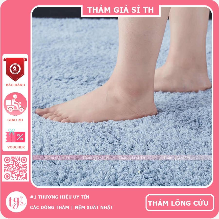 Thảm Lông Cừu Màu Xanh Xám | Thảm Trang Trí Phòng Khách - Phòng Ngủ - Thảm Trải Sofa - Thảm Dành Cho Bé