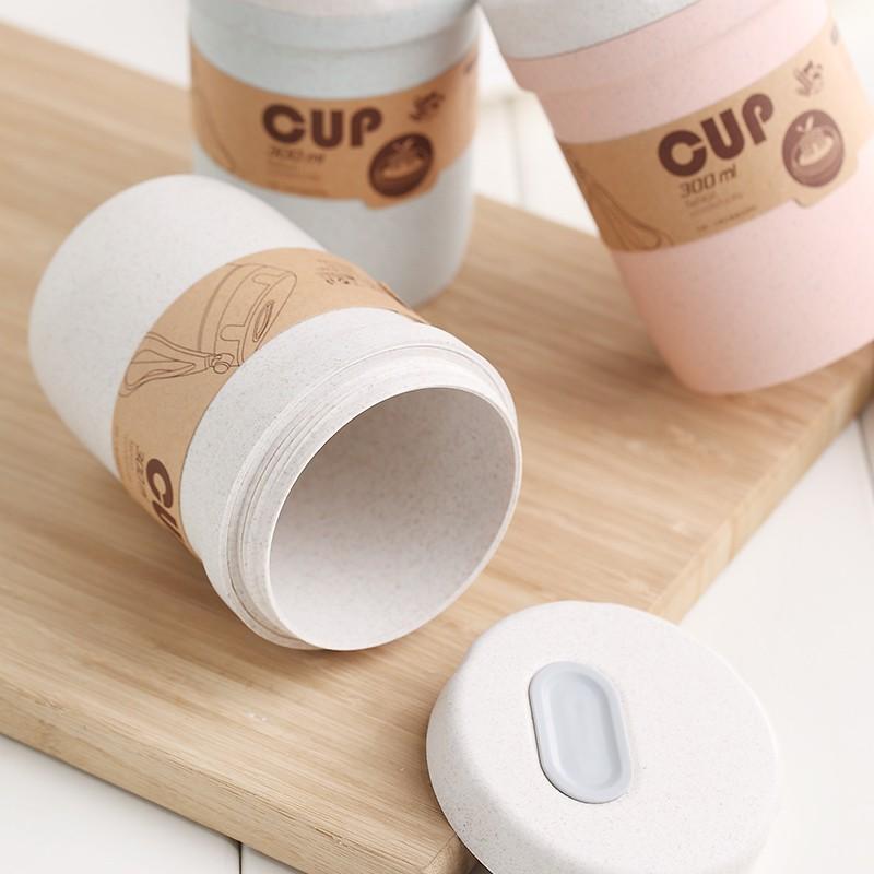 Cốc Lúa Mạch Giữ Nhiệt Đựng Canh, Súp, Cháo Kèm Muỗng Có Quai Xách Tiện Lợi