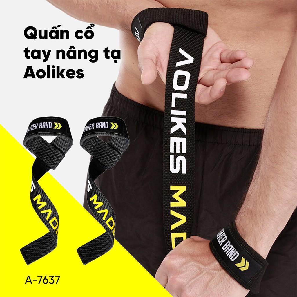 Dây Kéo Lưng AOLIKE MADE A-7637 | Quấn Cổ Tay Hỗ Trợ Nâng Tạ Aolikes Chính Hãng