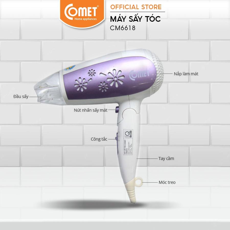 Máy sấy tóc 1600W COMET - CM6618 - Hàng Chính Hãng