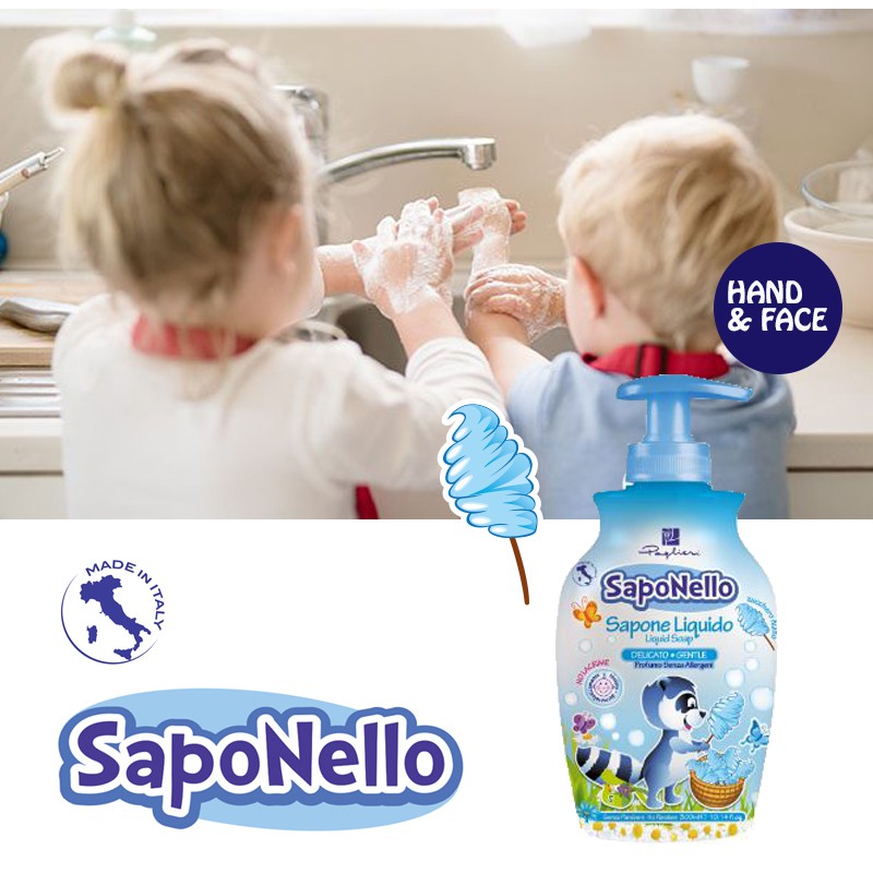 Sữa rửa tay trẻ em Saponello Ý hương Kẹo bông gòn 300ml