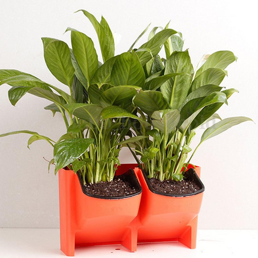 Stackable Wall Planter Garden Hanging Flower Plant Pot Self Watering
