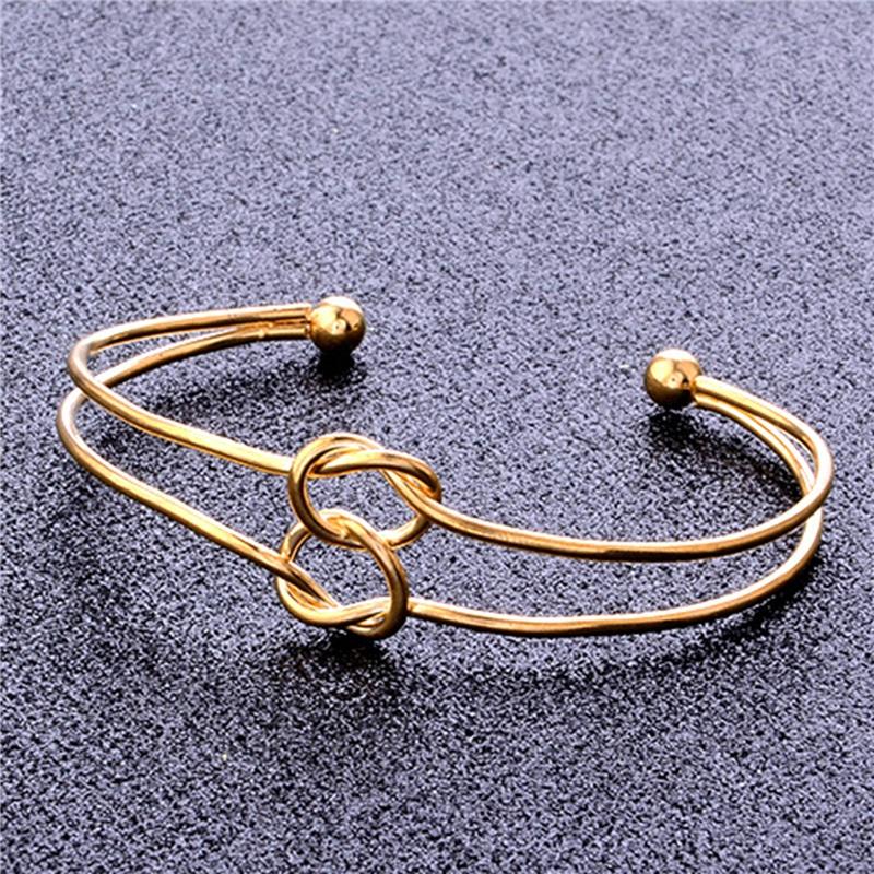 3pcs /set Simple Wind Simple Female Personality Knotted Ring Circle Diamond  Bracelet Jewelry  Bracelet