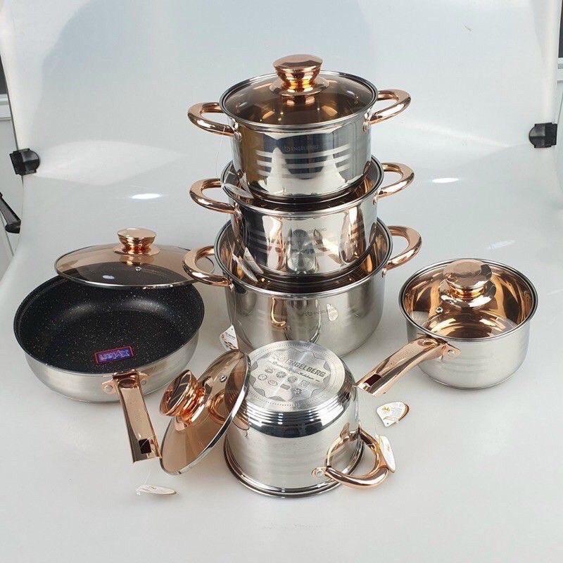 Bộ nồi cao cấp có 6 món 12 chi tiết