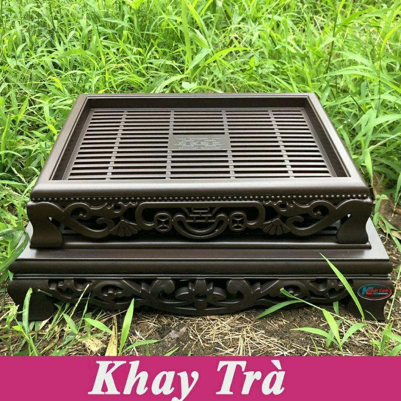 Khay trà, khay úp chén cốc giả gỗ loại đẹp