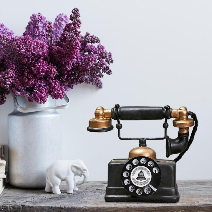 Điện Thoại Mẫu Cổ Để Bàn Trang Trí Thủ Công Nhà Món Quà Trang Trí