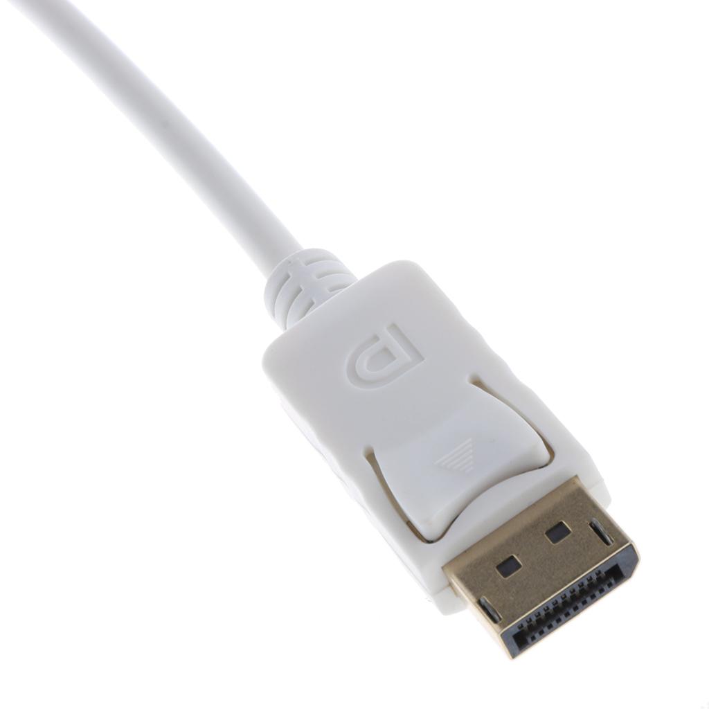 DP To VGA1080P DisplayPort DP To VGA Male To Female Adapter Converter White