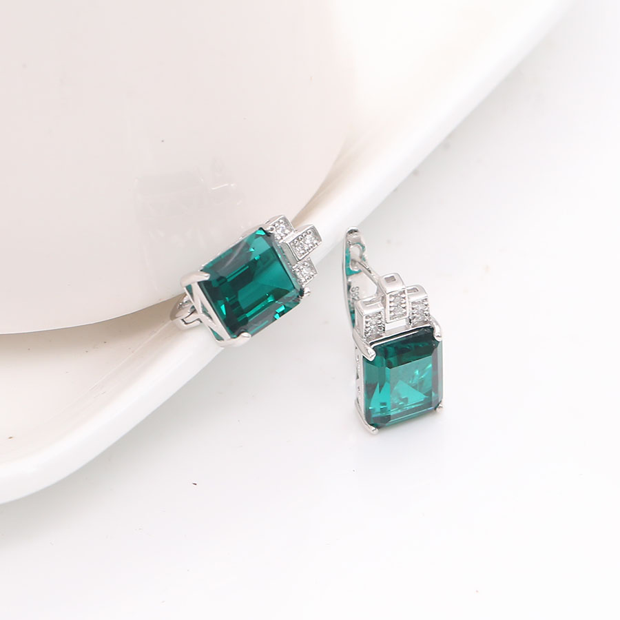 Bộ Trang Sức Bạc Ngọc Lục Bảo - BDM2315 - Bảo Ngọc Jewelry