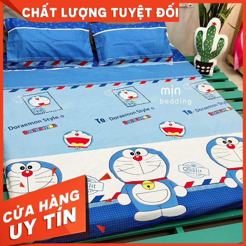 Drap + 2 Vỏ Gối - Cotton 3D Doremon