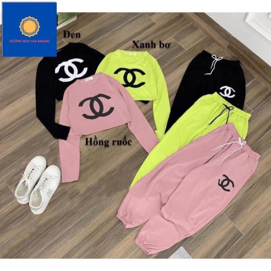 MS: 200555 - Đồ bộ quần áo thun bé gái, kiểu lửng dài thời trang, thun cotton - Xưởng may Gia Khang