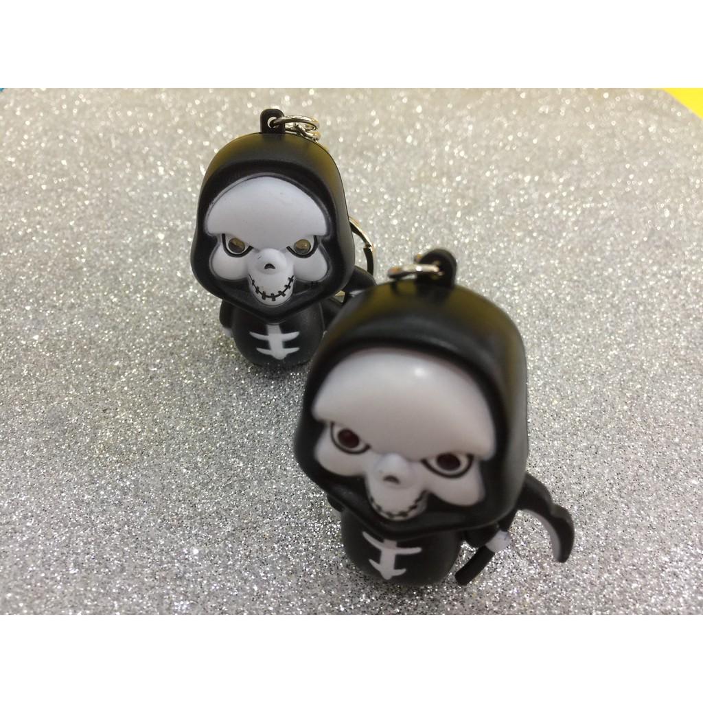 Móc khóa Ma-Móc khóa thần chết phát sáng đèn Led có âm thanh-Móc khóa gắn mô hình đèn LED thần chết ngộ nghĩnh đáng yêu