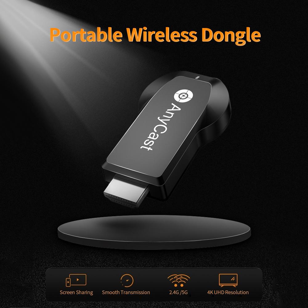 Cổng USB chuyển đổi màn hình Wi-Fi không dây Dongle 4K 2.4G / 5G - Bộ thu HD Dongle 2.4G & 5G