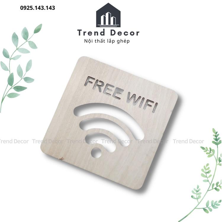 Bảng Gỗ Vintage Ghi Thông Tin Wifi Decor Trang Trí Quán Cà Phê Cửa Hàng