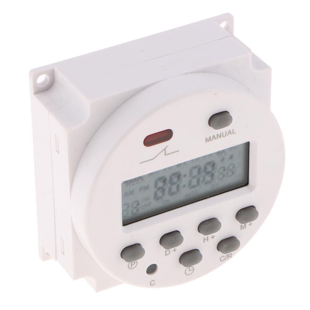 Digital LCD Relay Switch Weekly Programmable Electronic Time Timer 220VAC