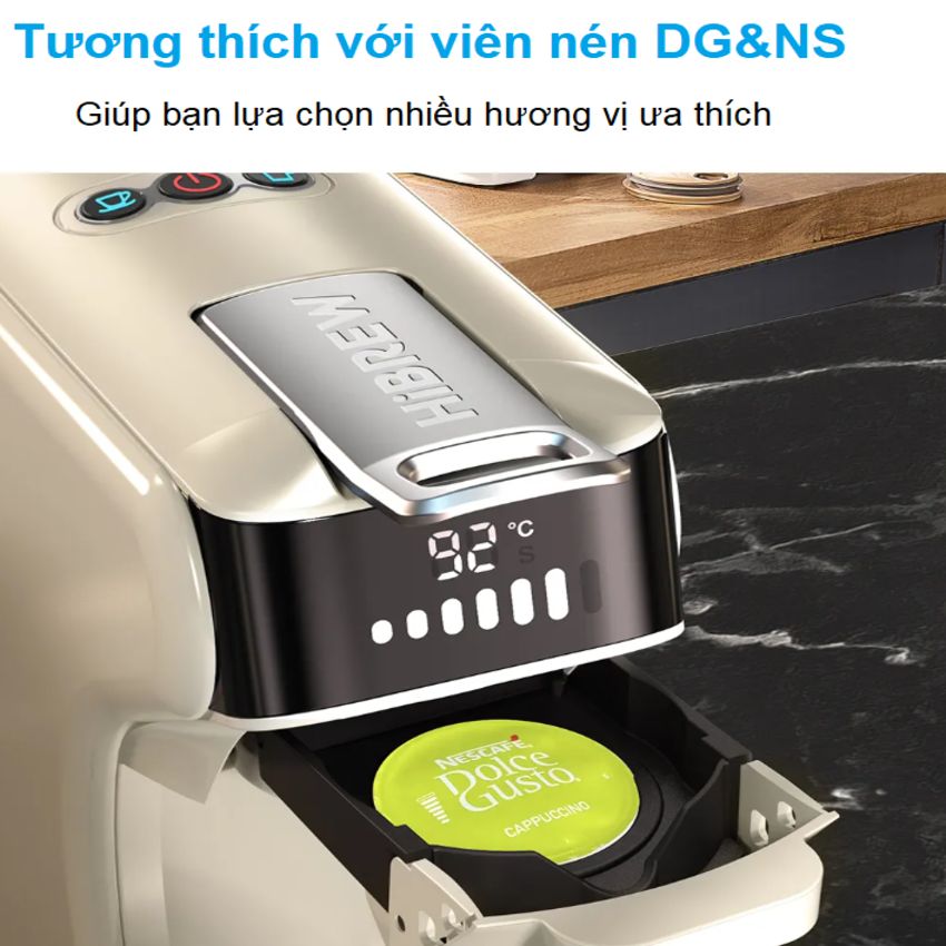 Máy Pha Cà Phê 6 Trong 1 HiBREW H1B Thương Hiệu Mỹ Pha Nóng-Lạnh Áp suất 20 Bar - Hàng Nhập Khẩu (Bảo Hành 12 Tháng)