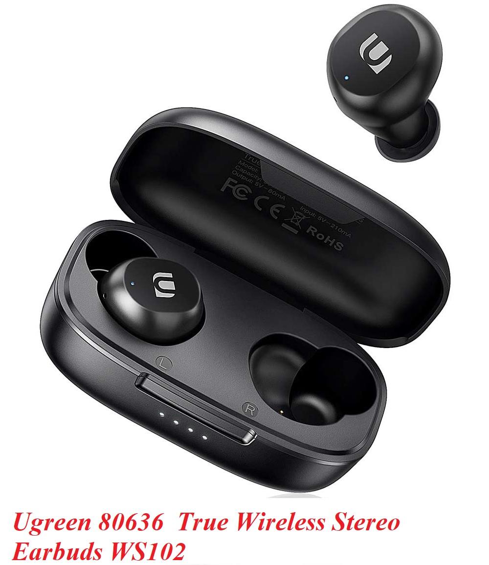 Ugreen UG80636WS102TK buetooth 5.0 True Wireless Stereo Earbuds black - HÀNG CHÍNH HÃNG