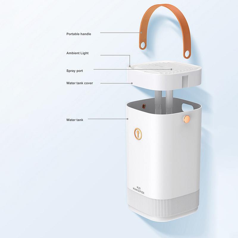 USB Máy Tạo Độ Ẩm Không Khí Đôi Vòi Phun 3300ML Khuếch Tán USB Hương Thơm Máy Khuếch Tán Tinh Dầu Lộc Coloful LED Siêu Âm Làm Thơm Phòng Humidificador