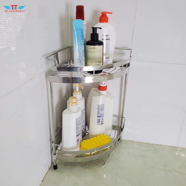 KỆ GÓC 2 TẦNG INOX 304 TÍN THÀNH PHÁT