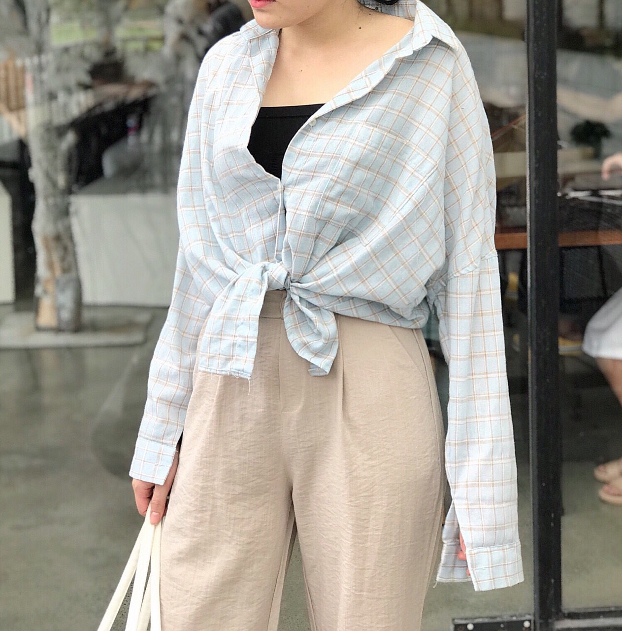 Áo Sơmi Caro Nữ Tay Dài