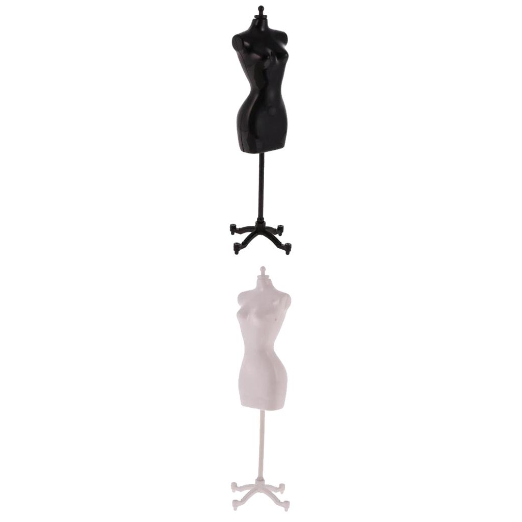 2 Pieces Display Holder Dress Clothes Mannequin Model Stand for fashion Doll