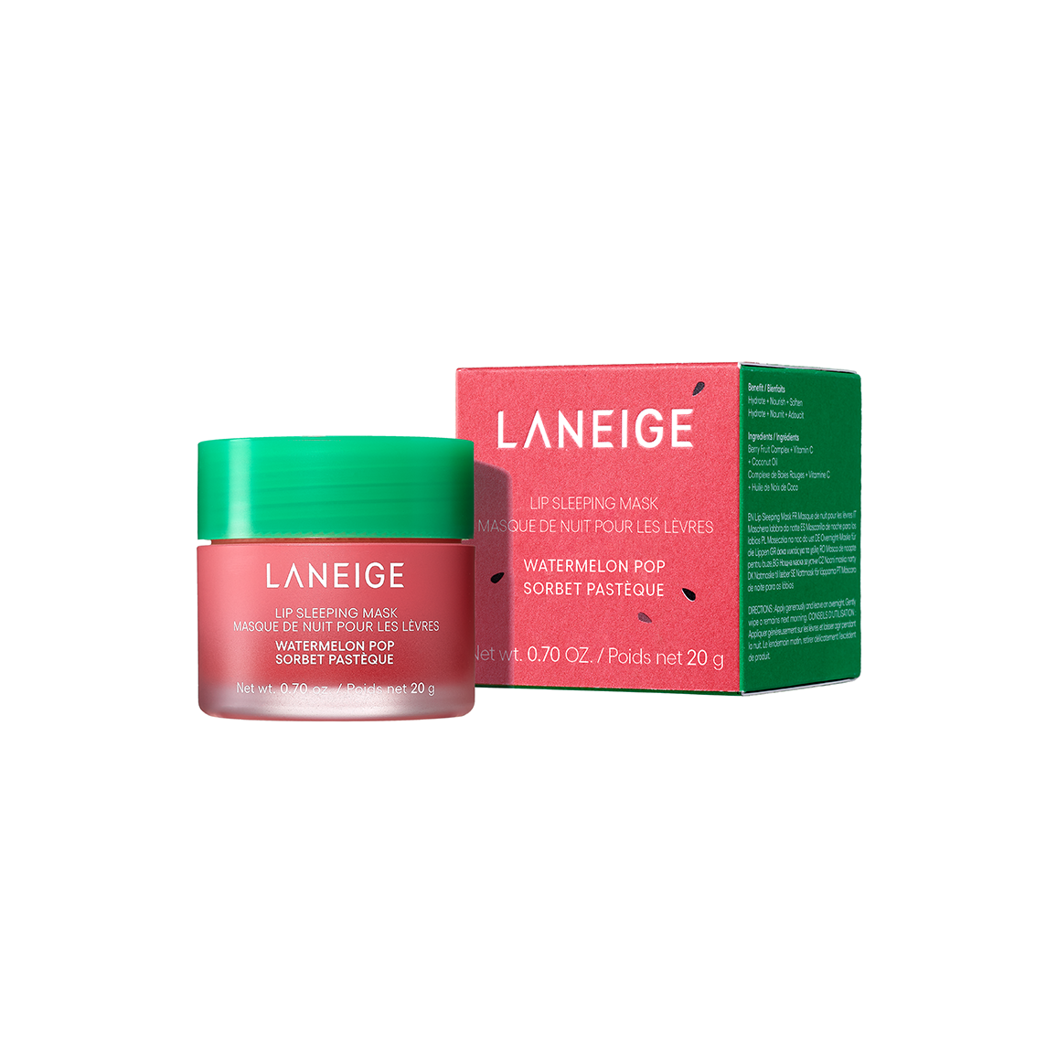 [MỚI] Mặt nạ ngủ dành cho môi hương dưa hấu Laneige Lip Sleeping Mask Watermelon Pop 20g