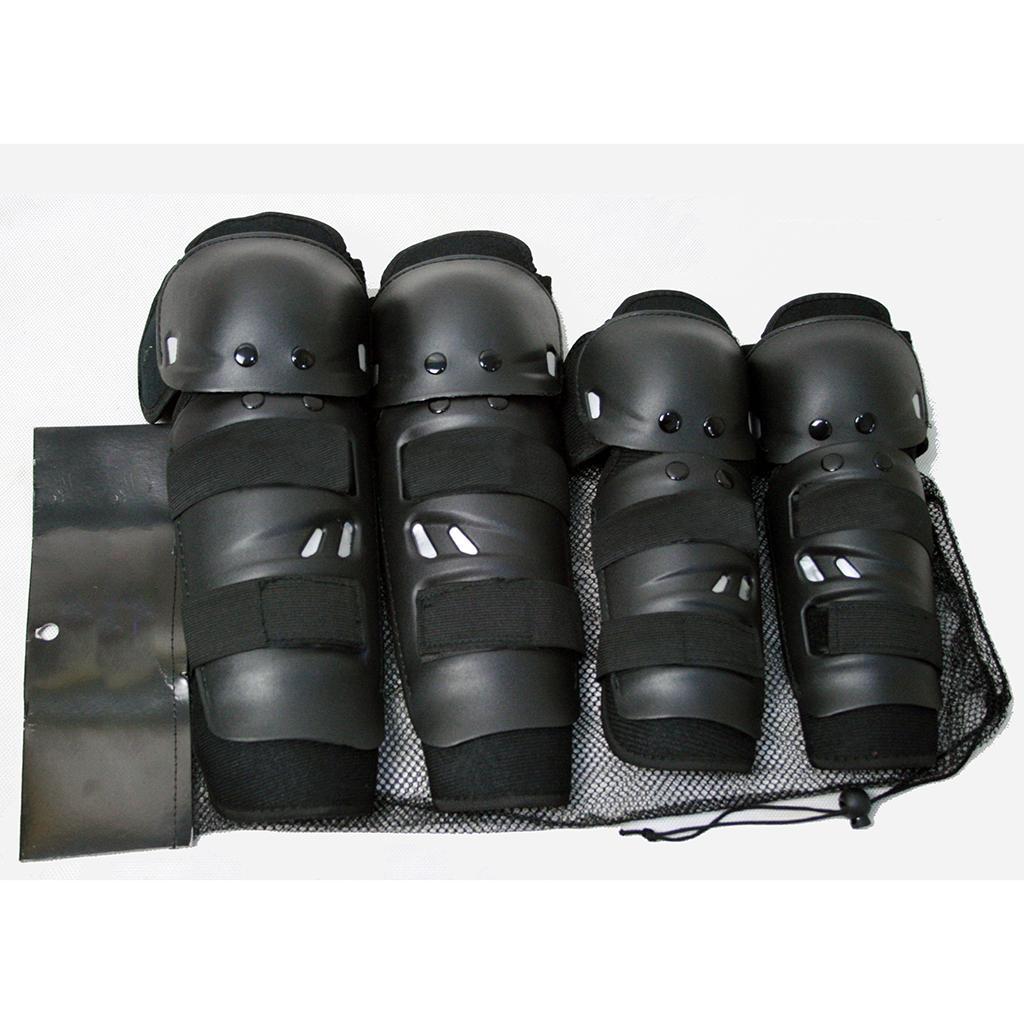 2 Pair Motorcycle Motocross Cycling Elbow & Knee Pads Protector Guard