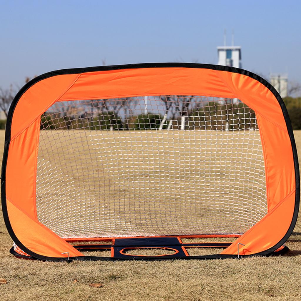 Orange Color Folding Portable Football Gate Net Goal Soccer Practice Kit