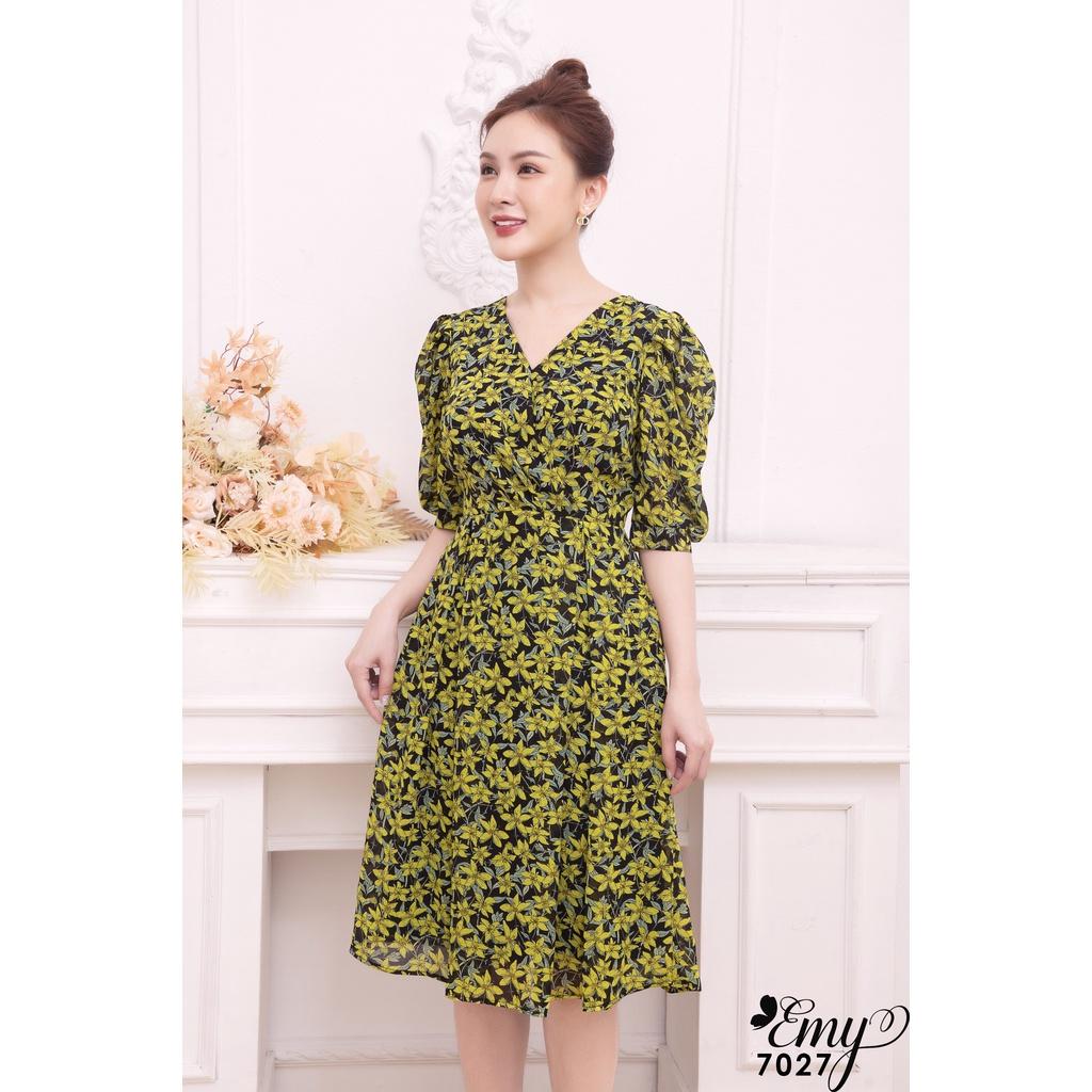 Đầm EMY EM7027 Xoè Cổ Đắp