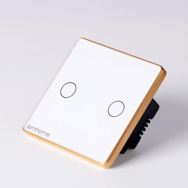 Công tắc cảm ứng Zigbee SimHome S3 – Tiêu chuẩn – 2 nút