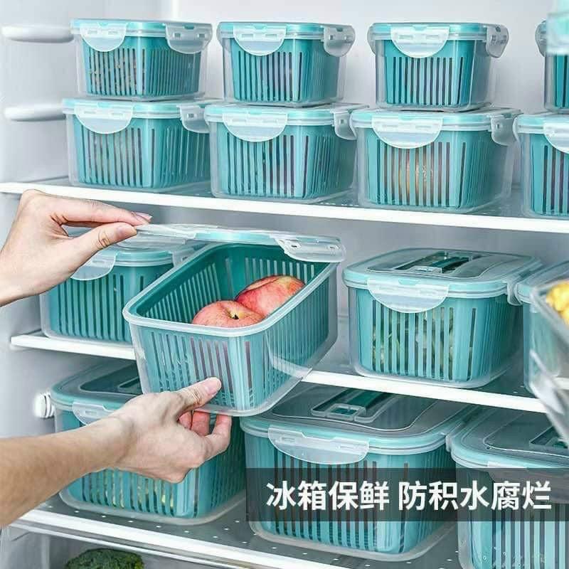 SET 5 HỘP ĐỰNG ĐỒ TỦ LẠNH ĐA NĂNG 2 LỚP CAO CẤP CÓ NẮP ĐẬY ĐỰNG THỰC PHẨM