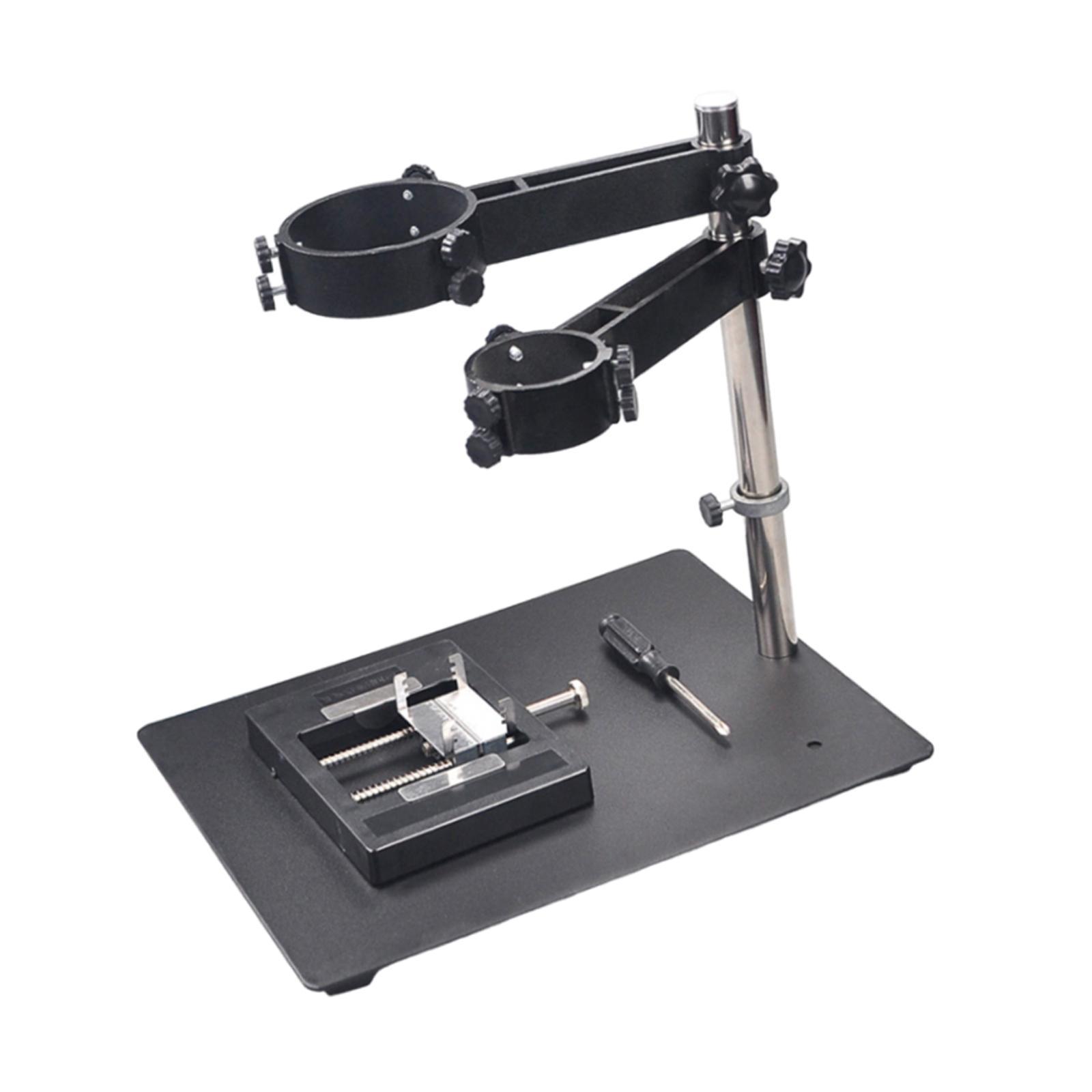 Air Heat Bracket Rack, Hot Air Heat Clamp with 2 Fixtures, Foldable Multipurpose, Adjustable Portable Hot Air Heat Stand for Desktop Soldering