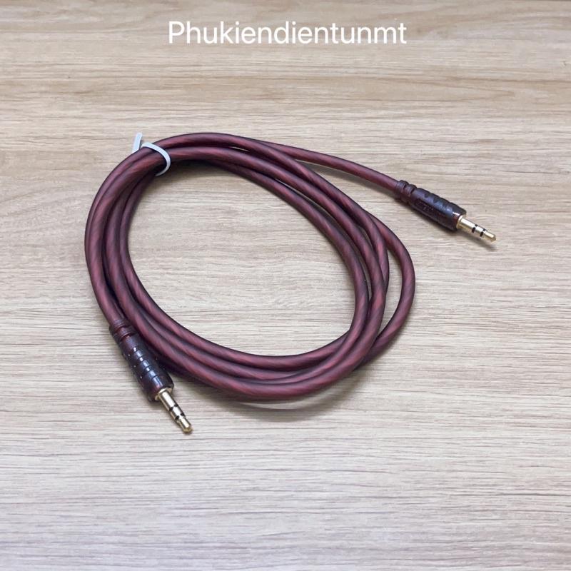 Dây cáp âm thanh nối 2 đầu 3.5 nâu lõi đồng