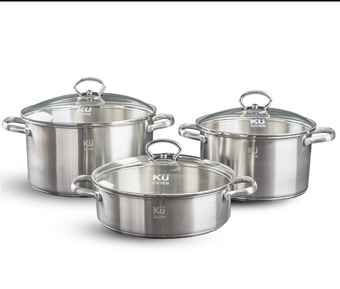 BỘ NỒI INOX KUCHEN 5 MÓN - Hàng Chính Hãng