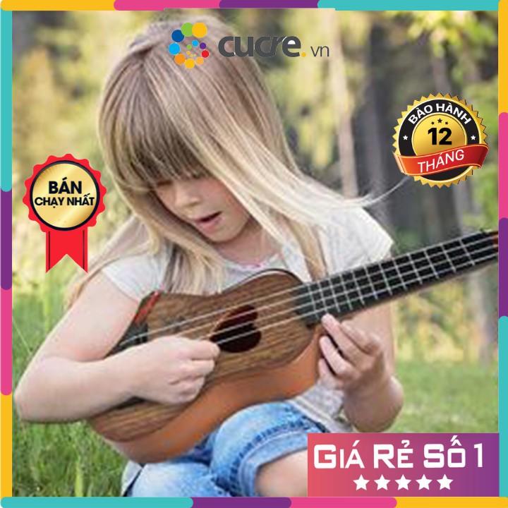 Bộ đồ chơi đàn guitar 4 dây cho bé  ( màu nâu gỗ)