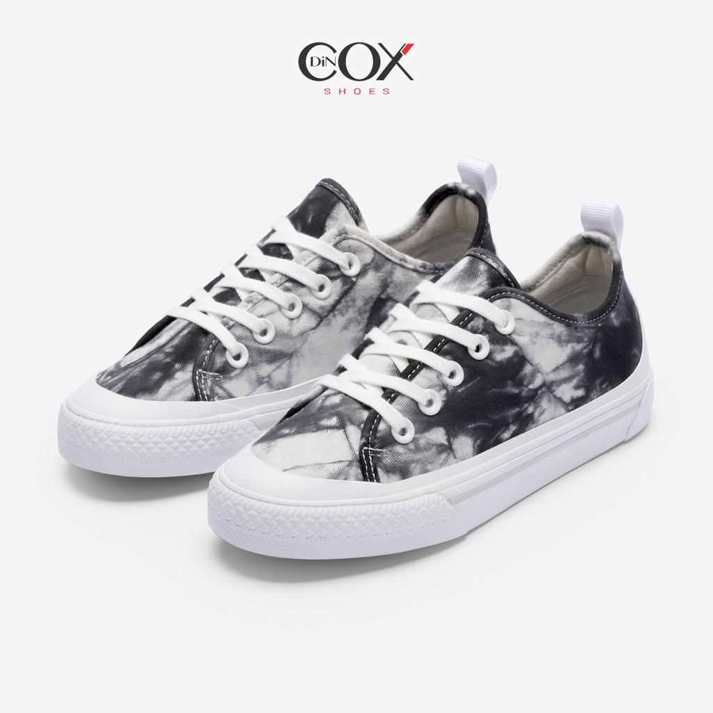 Giày Sneaker Vải Canvas Unisex Chính Hãng DINCOX C20 Black Tie Dye Sang Trọng Tinh Tế Đơn Giản