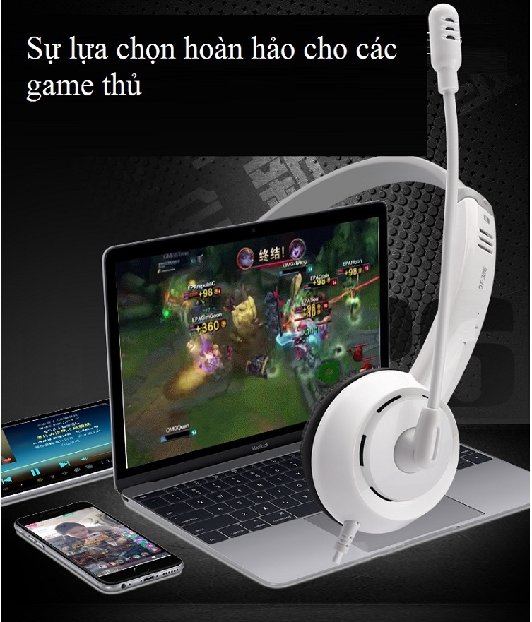 Tai Nghe Headphone Chơi Game Có Dây  D.326 - Hàng Nhập Khẩu (Giao Màu Ngẫu Nhiên)