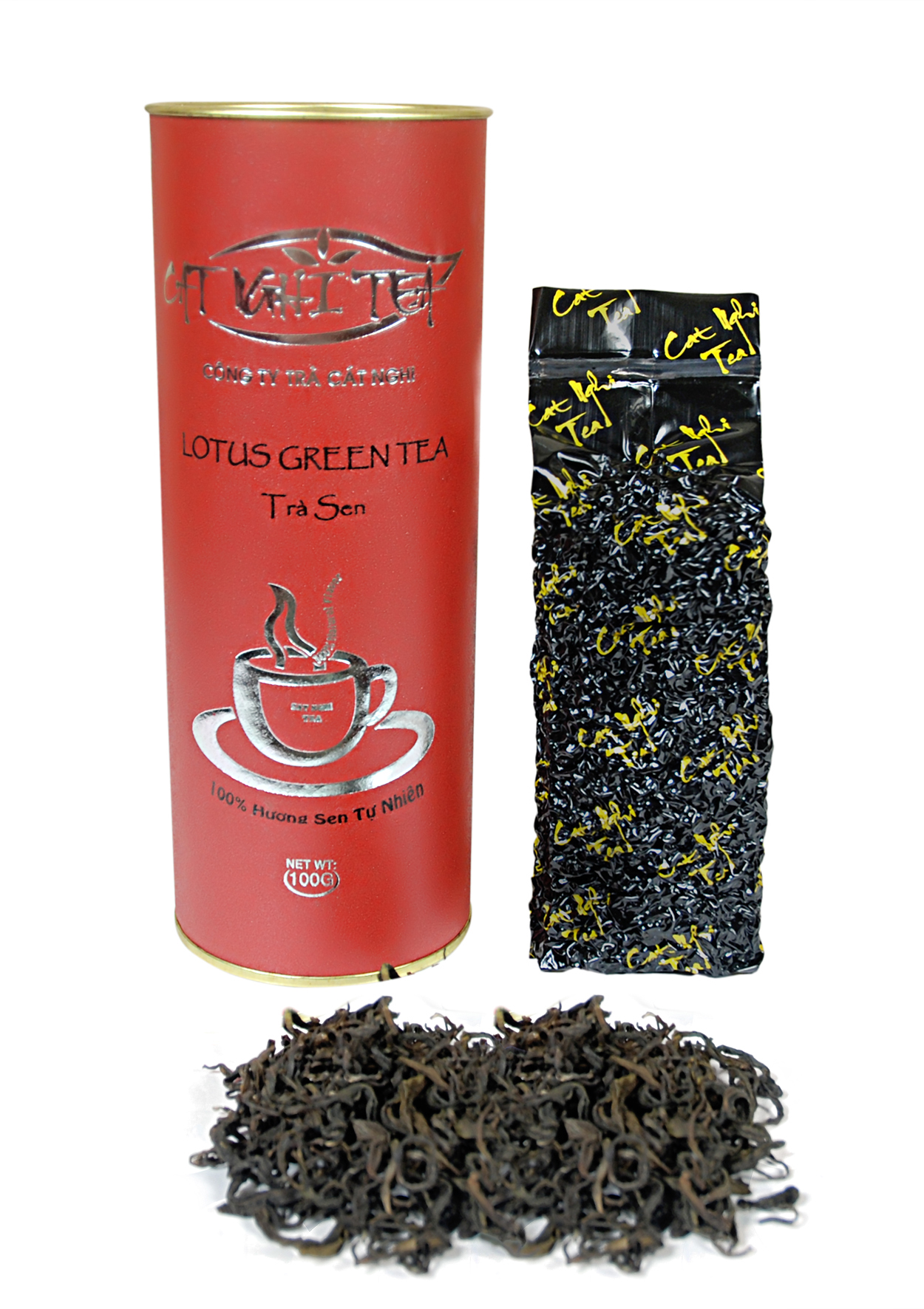 Trà Lon Truyền Thống - Trà Xanh Hương Sen Cát Nghi Tea