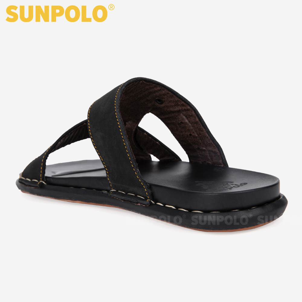 Dép Nam, Dép Quai Ngang Nam Da Bò SUNPOLO SNA101 Trẻ trung