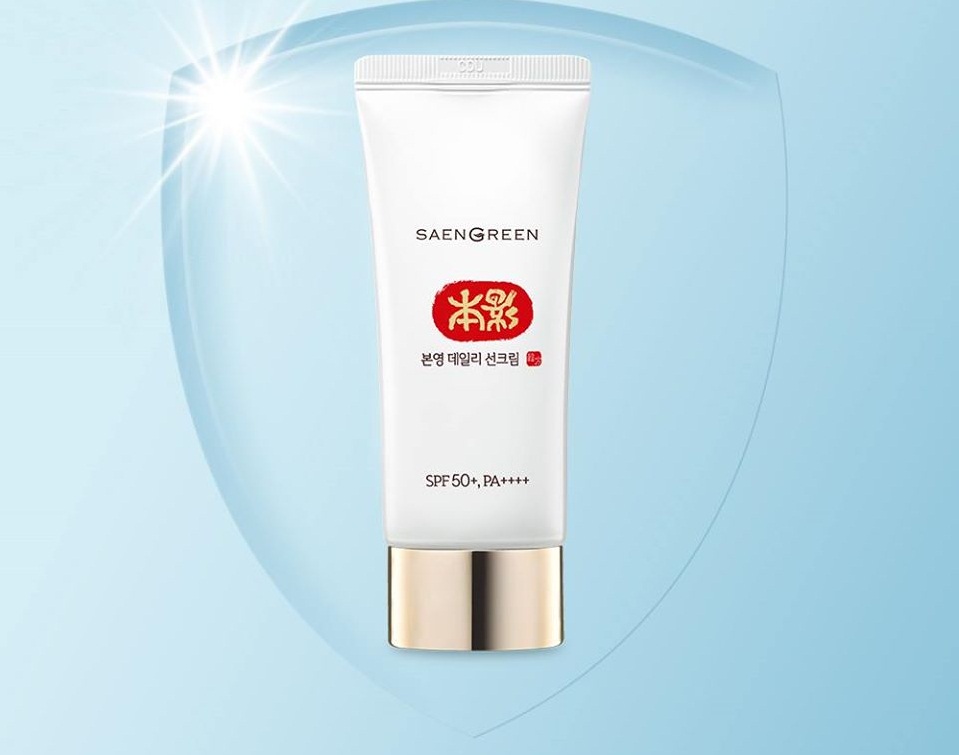 KEM CHỐNG NẮNG HÀNG NGÀY KHÔNG GÂY BẾT DÍNH SPF50+, PA++++, CHỐNG ÁNH SÁNG XANH - SAENGGREEN BON YOUNG DAILY SUN CREAM