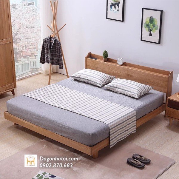 Giường Gỗ Có Ngăn Kéo Đơn Giản Thanh Lịch GN-515 - Đồ Gỗ Nhà Tôi