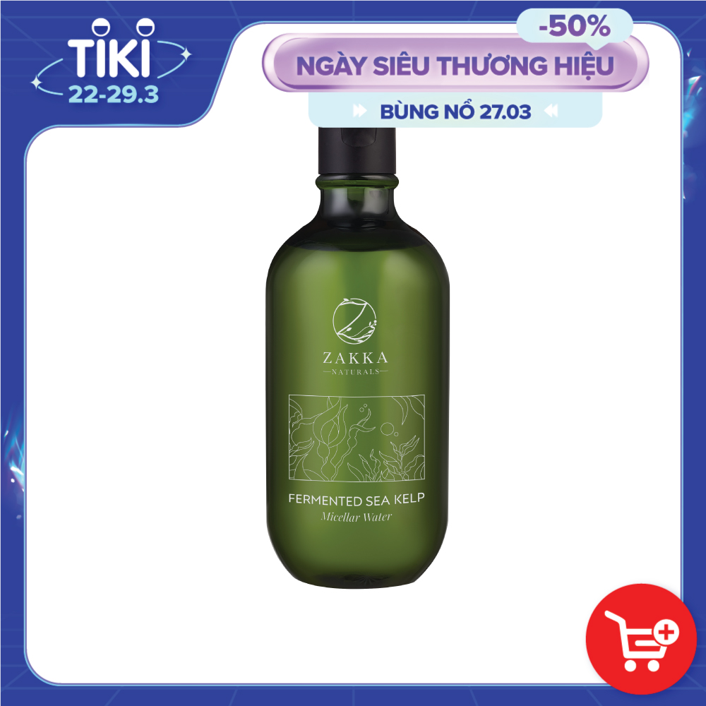 Nước Tẩy Trang Micellar Water Sạch Sâu, Dịu Nhẹ, Dưỡng Ẩm Da - Fermented Sea Kelp Micellar Water - Zakka Naturals 500ml