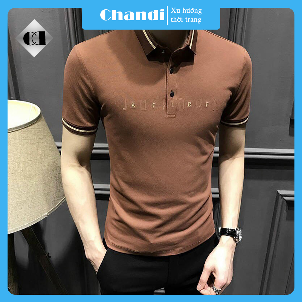 Áo Thun Polo Nam Tay Ngắn Unisex thương hiệu Chandi thiết kế cố bẻ thêu không bong tróc khi giặt PLN11