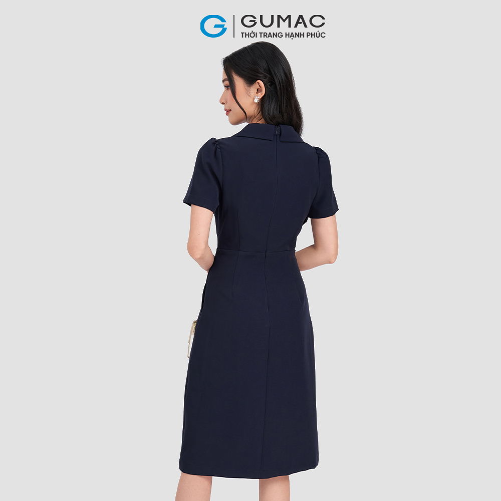 Đầm cổ đức chỉ viền GUMAC DD03059