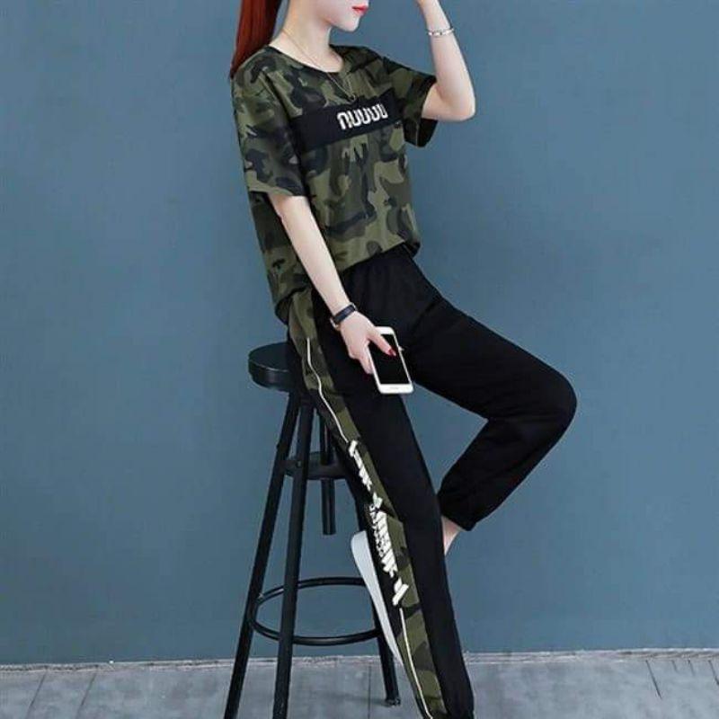 SÉT BỘ THỂ THAO PHỐI HỌA TIẾT LÍNH