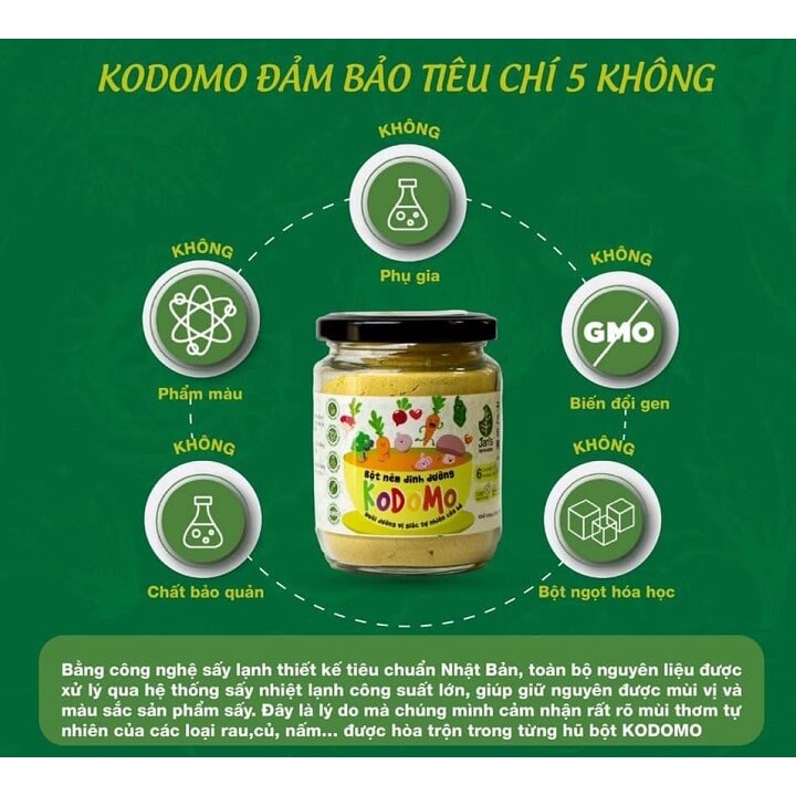 Bột Nêm Dinh Dưỡng Kodomo Jan’s hộp 250g, Nuôi Dưỡng Vị Giác Tự Nhiên Cho Bé Từ 6 Tháng Tuổi, - Hàng Chính Hãng