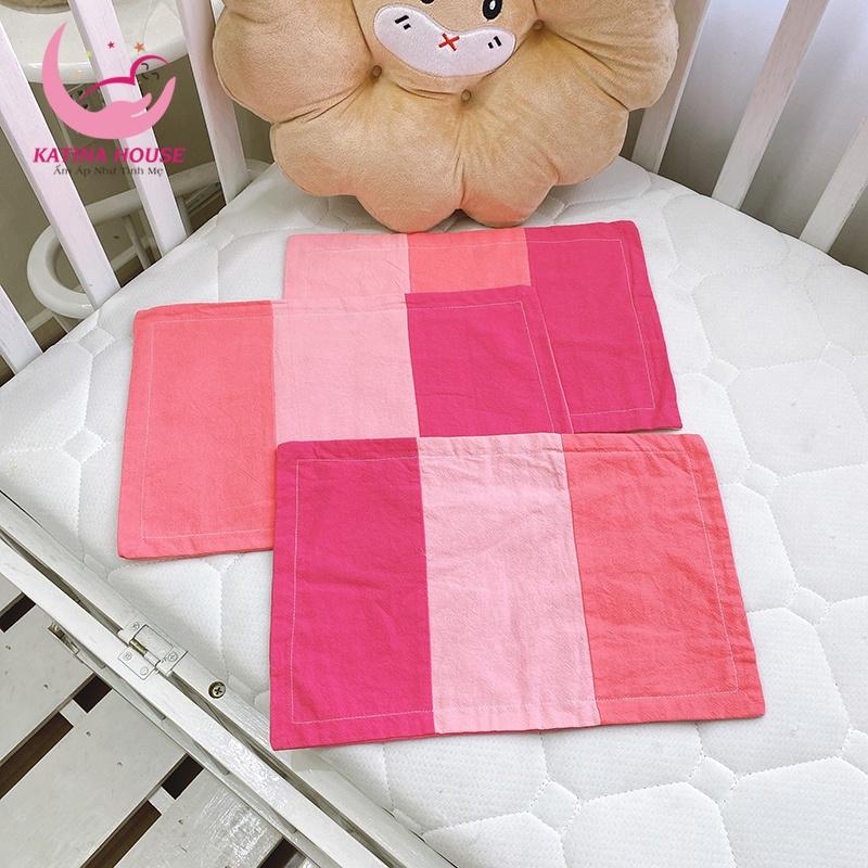 Vỏ áo gối nằm cho bé nhiều kích cỡ, cotton cara mềm mát đắp họa tiết ô tô hình sao dễ thương