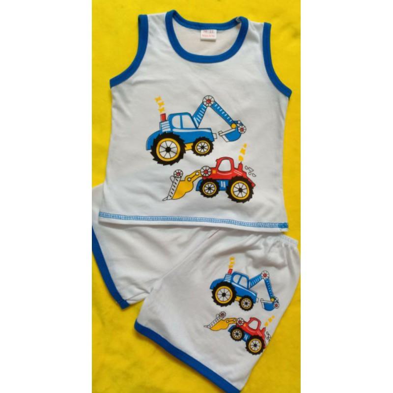 Sét 3 bộ thun cotton sát nách size 4kg đến 45kg.Màu ngẫu nhiên