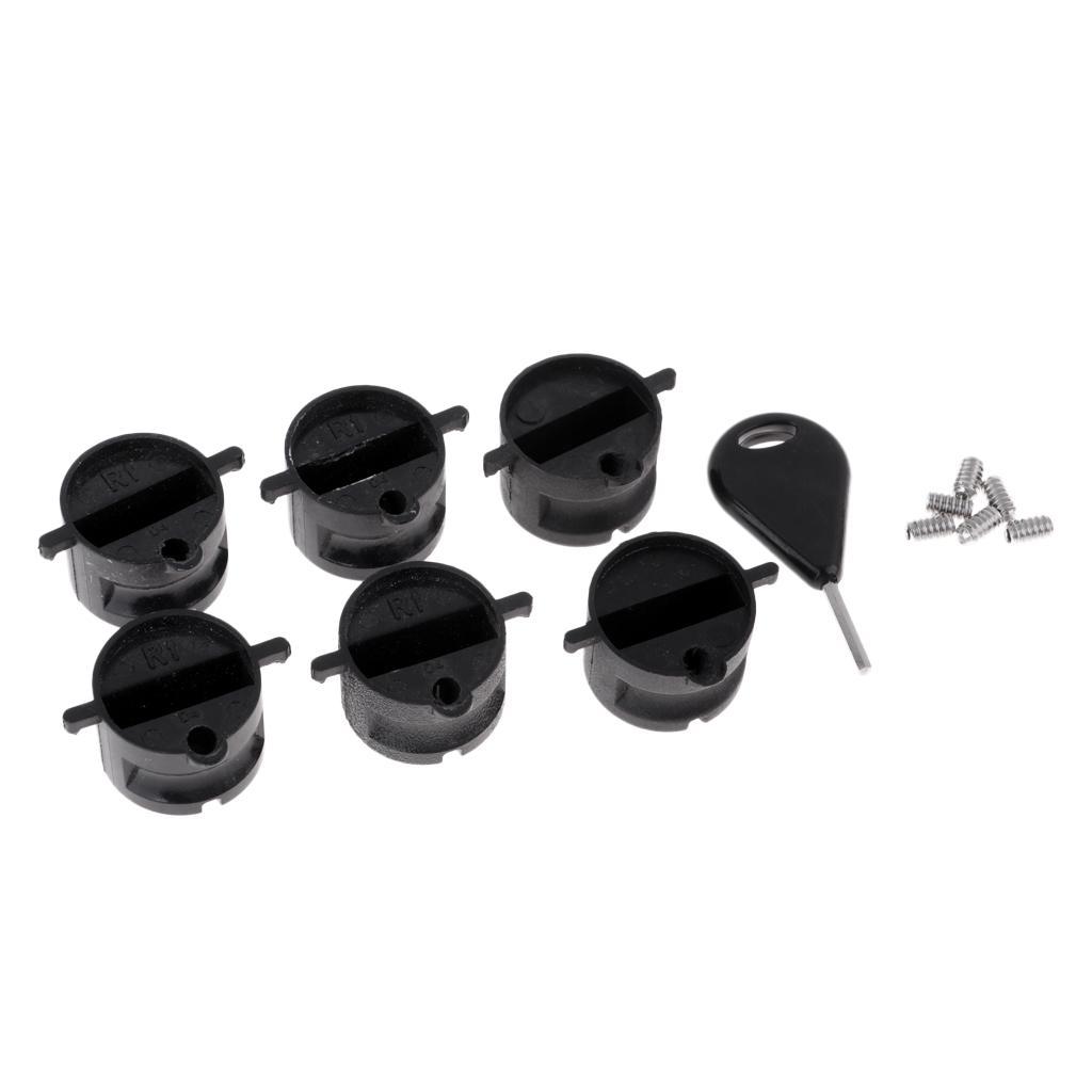6x Surfboard Fins Compatible G5 Surf Fins Plugs with Screw And Key