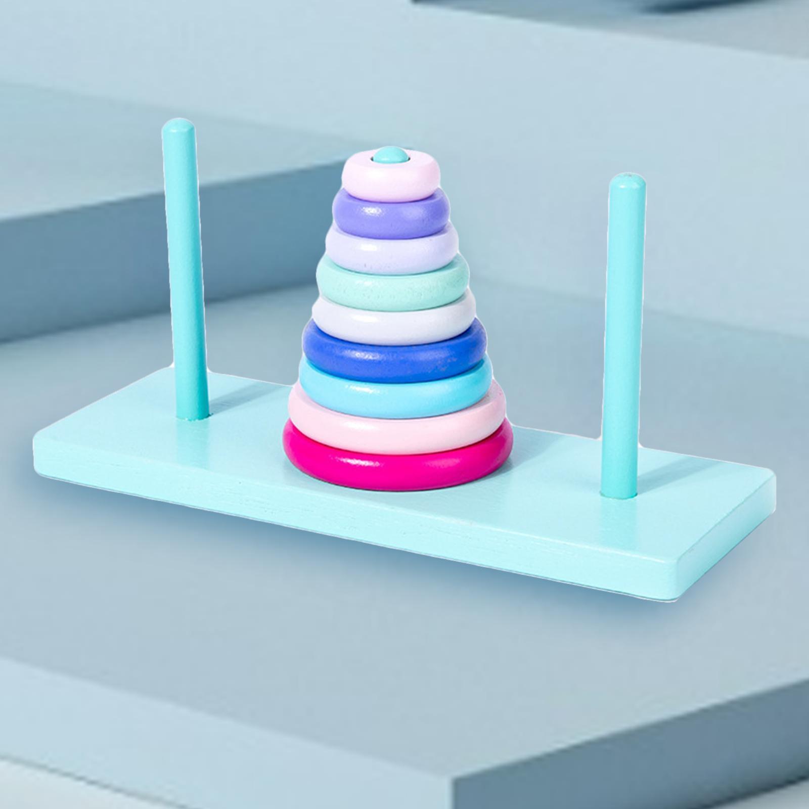 Stacking Rings Toy Stacker for Toddlers Color Recognition Blocks Gifts